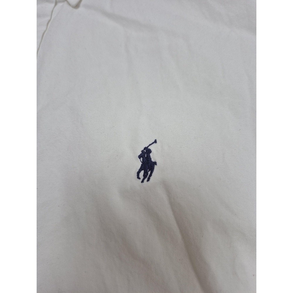 Ralph Lauren Shirt Mens XL White Solid Long Sleeve Button Down Blake Cotton - Picture 3 of 9